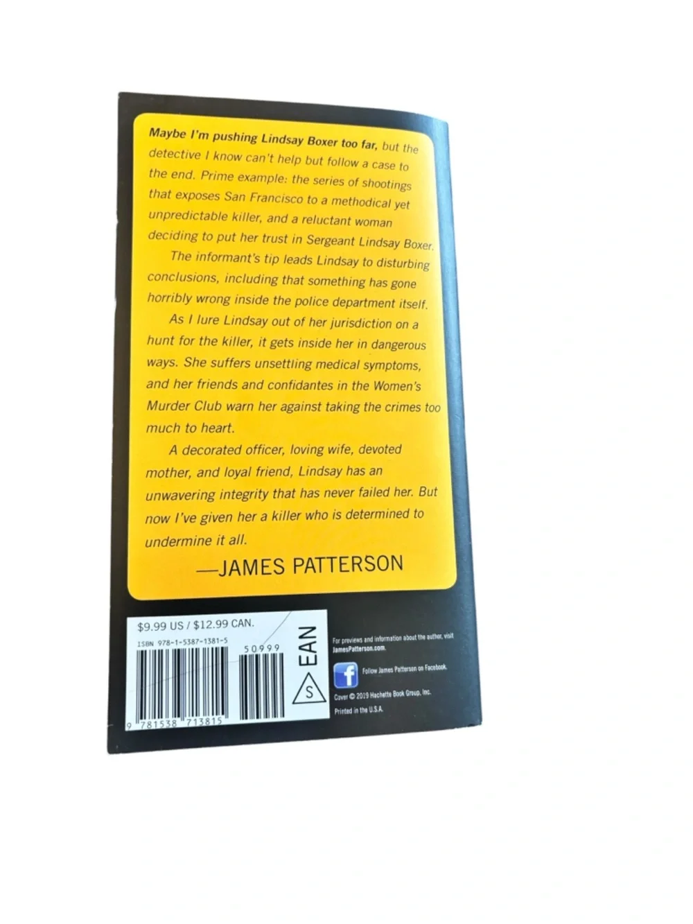 James Patterson & Maxine Paetro The 17th Suspect Paperback Book - Picture 2 of 2